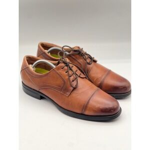 Florsheim Mens Midtown Cap Toe Oxford Dress Shoes 12138-221, Cognac Size‎ 9.5D